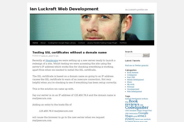 ianluckraft.co.uk site used Luckraft-2011