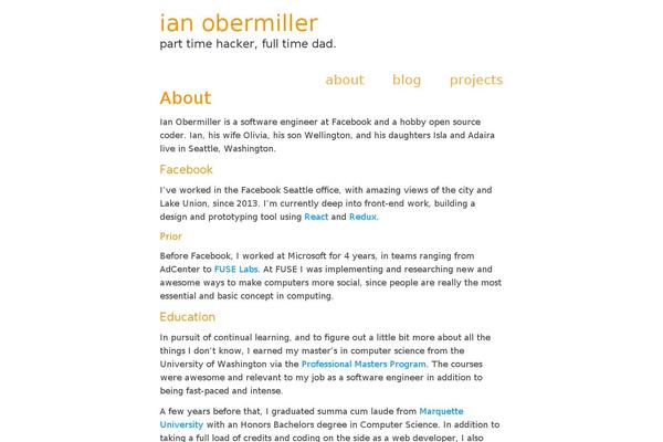 WordPress website example screenshot