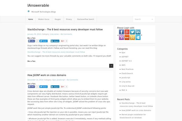 WordPress website example screenshot