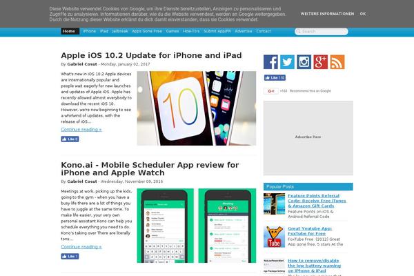iappsclub.com site used Ios-blogv2