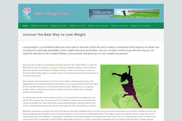 Weightloss theme site design template sample