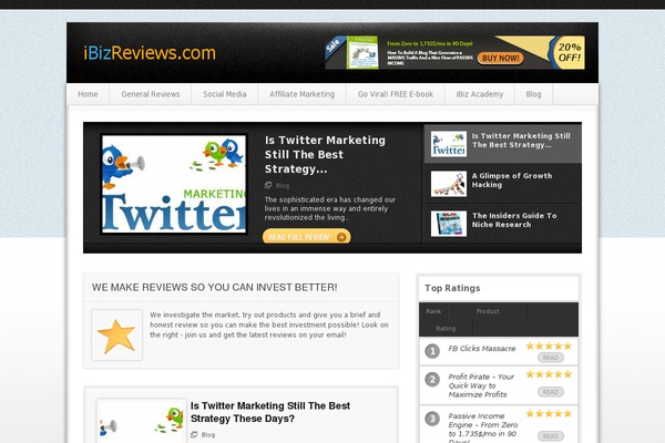 Proreview theme site design template sample