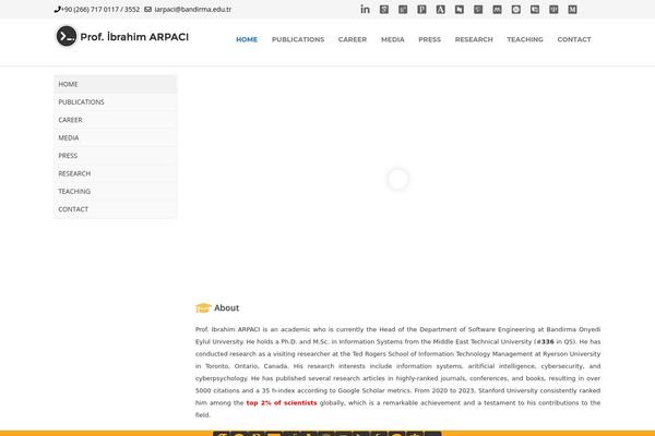 WordPress website example screenshot