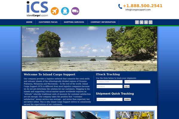 Island theme site design template sample