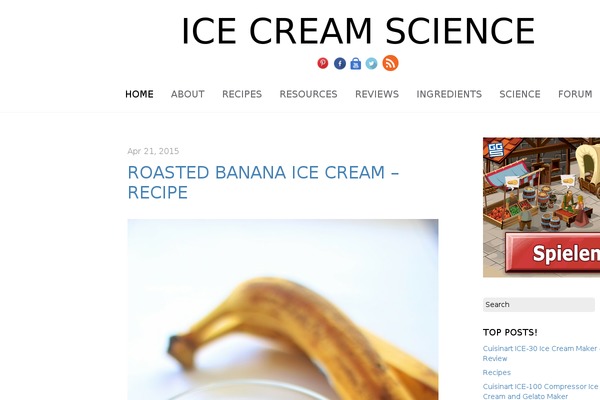 icecreamscience.com site used Foodie Pro