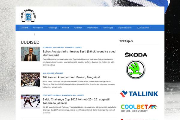 icehockey.ee site used Kingclub-theme-child