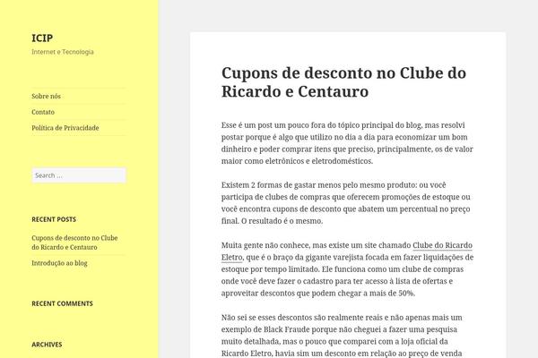 Twenty Fifteen theme site design template sample