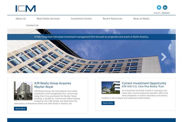Icm theme site design template sample