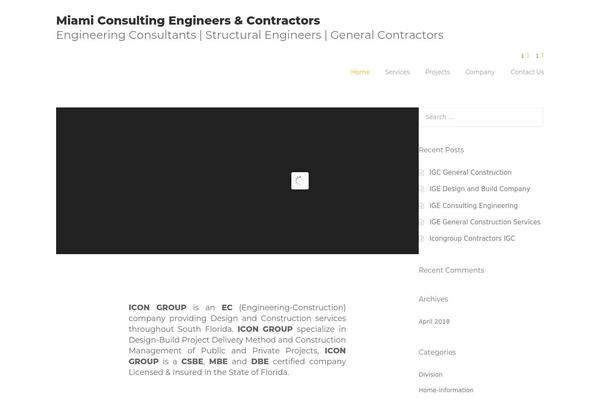 Construction theme site design template sample