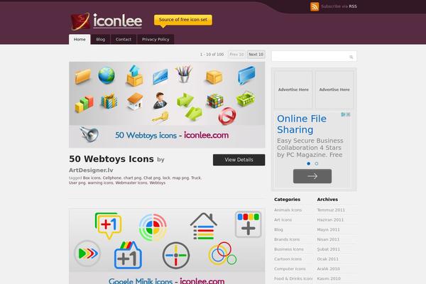 iconlee.com site used Collection