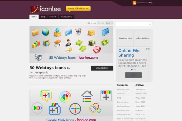 Collection theme site design template sample