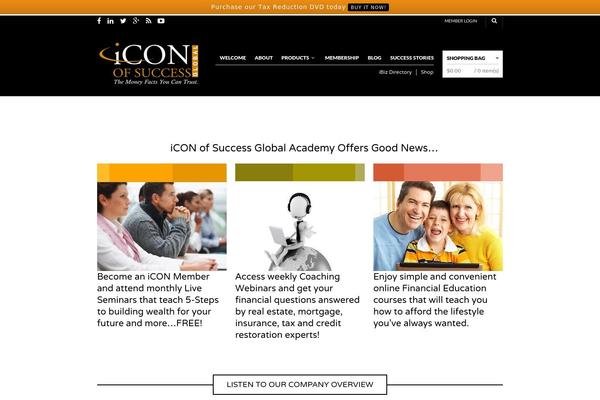 iconofsuccessglobal.com site used Theretailer-custom