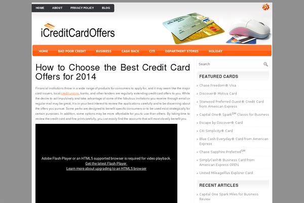 icreditcardoffers.com site used Icreditcard