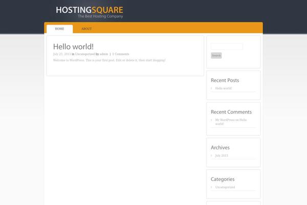 Hosting Square theme site design template sample