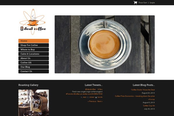 Cafe theme site design template sample