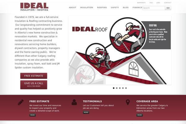 Ideal theme site design template sample