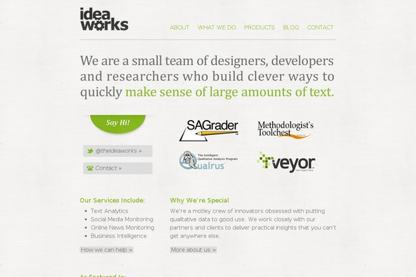 ideaworks.com site used Ideaworks