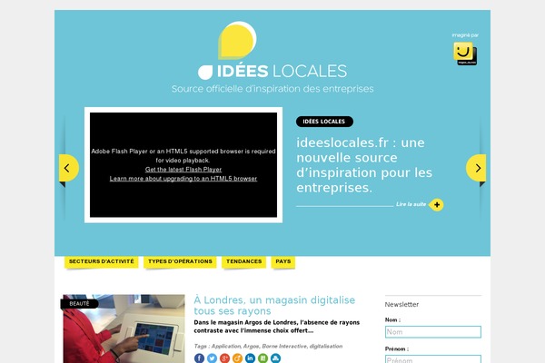 ideeslocales.fr site used Gridster-Lite