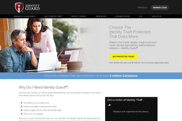 identityguard.ca site used Idgca-marketing
