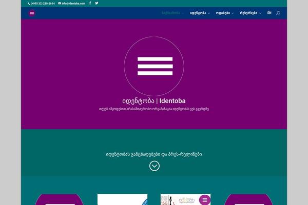 Divi theme site design template sample
