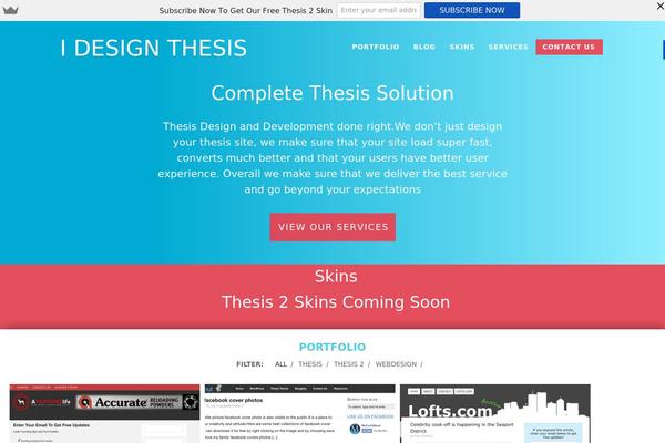 Thesis theme site design template sample