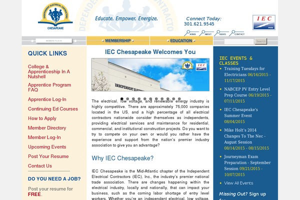 iecchesapeake.com site used Twentyten-child