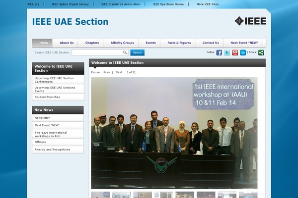 ieee-uae.com site used Sections