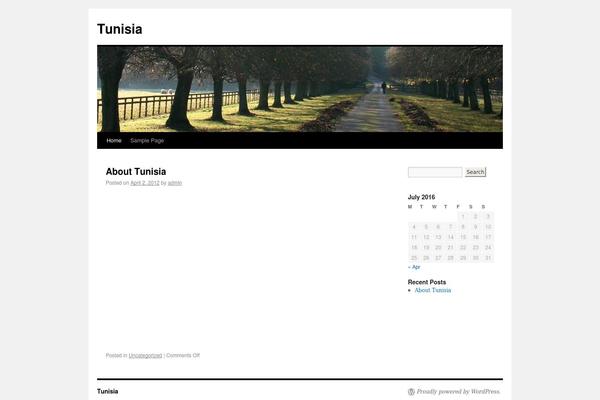 Twenty Ten theme site design template sample