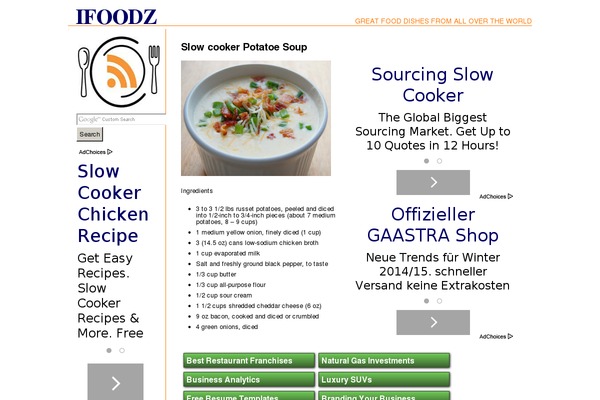 ifoodz.com site used Azlnr-ruggedzon