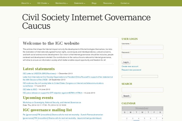 igcaucus.org site used Ruby