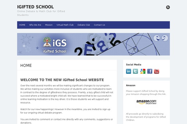 igiftedschool.org site used The Box