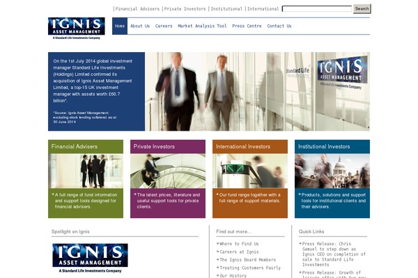 Ignis theme site design template sample