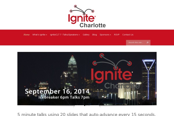 ignitecharlotte.org site used Customify