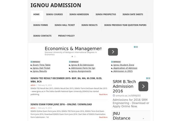 ignouadmission.in site used Mytheme