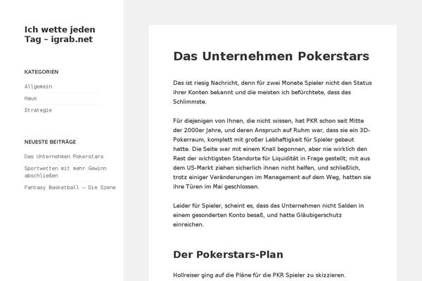 Twenty Fifteen theme site design template sample
