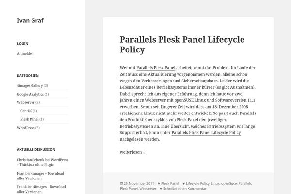 Twenty Fifteen theme site design template sample
