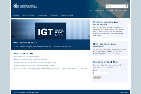 igt.gov.au site used Igt-v2