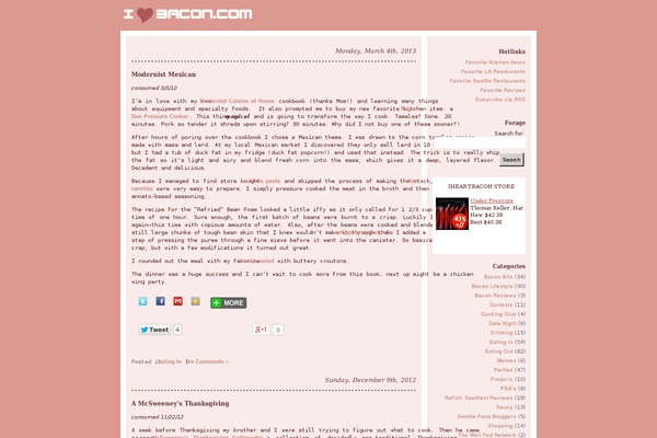 iheartbacon.com site used Bacony