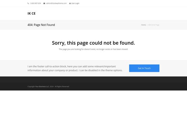 Total theme site design template sample