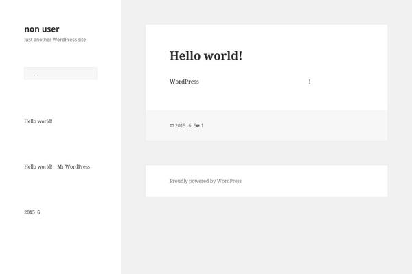 Twenty Fifteen theme site design template sample