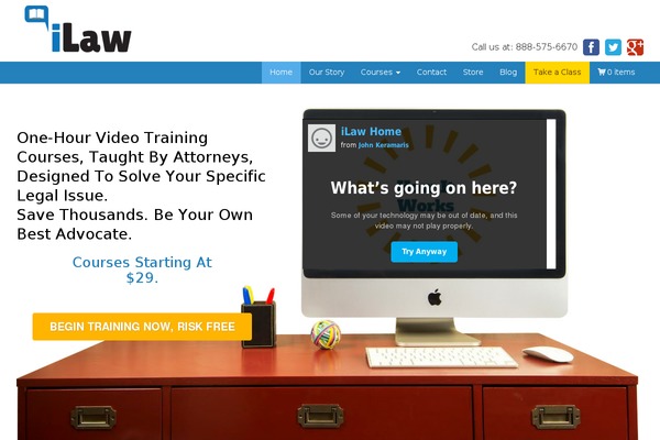 ilawlearning.com site used Ilaw