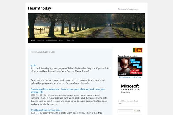 Twenty Ten theme site design template sample