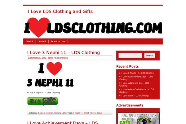 iloveldsclothing.com site used zeeBusiness