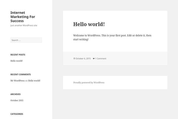 Twenty Fifteen theme site design template sample
