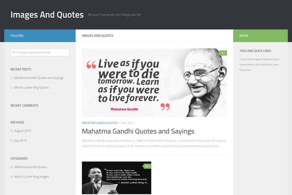 Hueman theme site design template sample