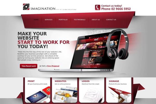 imaginationprint.com.au site used Imagination