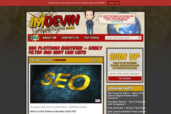 imdevin.com site used Imdevin