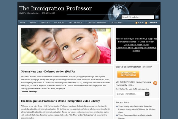 immigration-professor.com site used Corporate 2.0