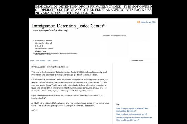 immigrationdetention.org site used Headway-2013-1