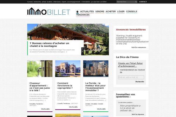 immobillet.com site used Twenty Twelve